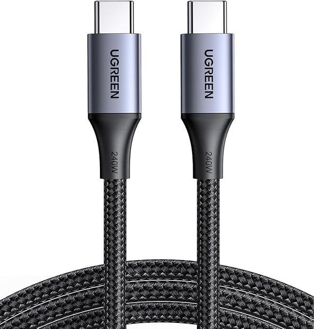 UGREEN 90440 USB-C Cable 2m – 240W PD 3.1 Fast Charging & Aluminum Braided