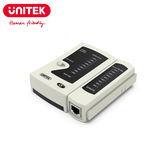 UNITEK OT40GY Network Cable Tester RJ45 RJ11 LAN Telephone Wire Tester 9V Battery LED