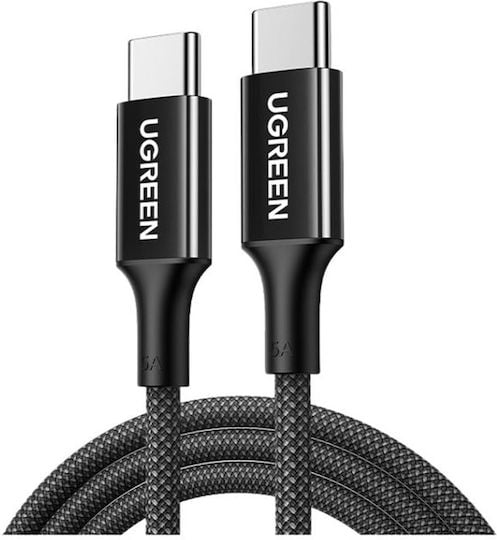 UGREEN 65250 USB-C Cable 2m – 100W PD Fast Charging & Black Braided
