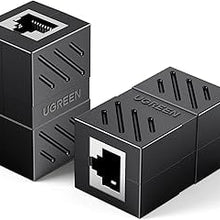 UGREEN 20390 RJ45 Ethernet Coupler Cat7 Cat6 Cat5e Cable Extender Female to Female Black