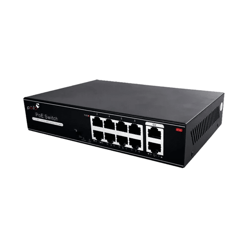 10-Port Megabit PoE Network Switch with Gigabit Uplink | PLN-1108MGB | 8 × PoE Ports | 2 × Gigabit Uplink | 120W PoE Budget | Extended Mode up to 250m | IP30 | 4KV Lightning Protection - UGREEN PAKISTAN