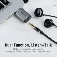 VENTION CDNH0 USB External Sound Card Metal | USB 2.0 to 3.5mm Audio Adapter | Gold-Plated | 2.1 Channel | Plug & Play | Aluminum Alloy