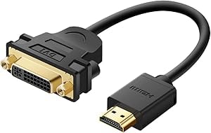 UGREEN 20136 HDMI to DVI Adapter Cable 22cm 1080P for PC Laptop Gaming Console to DVI Monitor