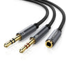 UGREEN 20899 3.5mm Female to 2 Male Audio Splitter Cable Headset Mic Adapter for PC Laptop