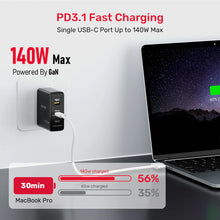 UNITEK P1115A 140W GaN Wall Charger 2x USB-C 1x USB-A PD Fast Charge for MacBook Pro iPad iPhone EU