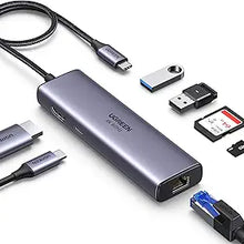 UGREEN 60515 7-in-1 USB-C Hub: 4K 60Hz HDMI, Gigabit Ethernet, SD/TF & 100W PD
