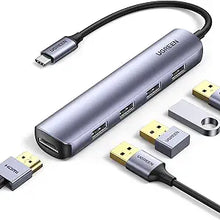 UGREEN 20197 USB-C 5-in-1 Hub HDMI 4K@30Hz 4x USB 3.0 for MacBook iPad Pro Dell XPS