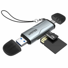 UNITEK R1010A USB-C USB-A Dual Card Reader 5Gbps SD MicroSD for Mac Windows Android Linux Plug and Play