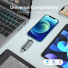 UNITEK R1010A USB-C USB-A Dual Card Reader 5Gbps SD MicroSD for Mac Windows Android Linux Plug and Play