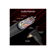 UNITEK Y-C1009 HDMI Right Angle 270° Cable 3M 4K@60Hz 18Gbps HDR10 HDCP 2.2 for Wall-Mounted TV
