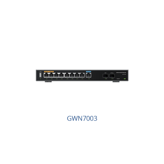 Grandstream GWN7003 VPN Router | 9-Ports & 2x 2.5G SFP Multi-WAN