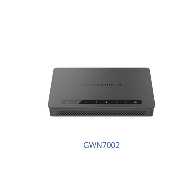 Grandstream GWN7002 VPN Router | 6 Multi‑WAN Ports + 2x 2.5G SFP, 50 VPN Tunnels