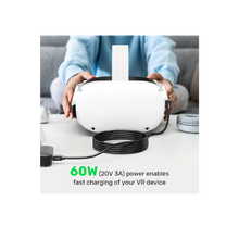 UNITEK C14094ABK01-5M USB-C VR Link Pro Cable 5M 90 Degree 60W PD 5Gbps for Quest 2/3/Pro Pico 4