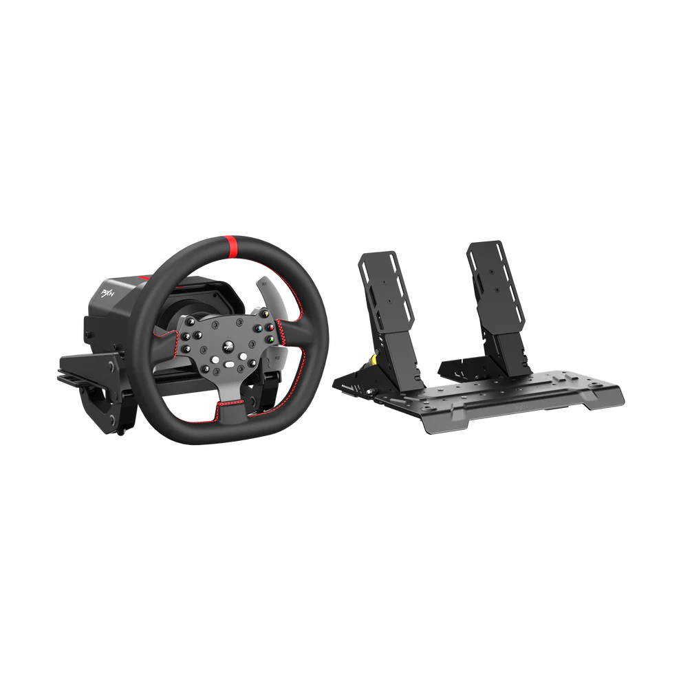 PXN-V10 ultra DIRECT DRIVE RACING WHEEL WITH 2-PEDALS,NO SHIFTER BASE: VD4 +WHEEL: W AS+PEDALS:PD HM BRAKE & THROTTLE +