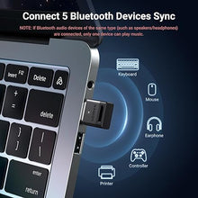 UGREEN 90225 Bluetooth 5.3 Adapter for PC USB Dongle Driver for Windows 11/10 Bluetooth Headset Mouse