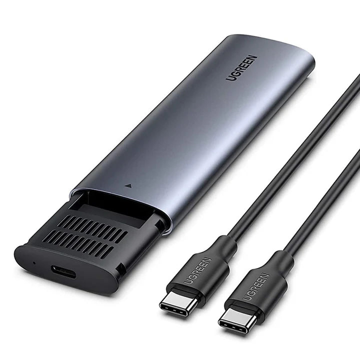 UGREEN 10903 M.2 SATA SSD Enclosure USB 3.1 Gen 2 10Gbps UASP Aluminum Tool-Free for PC Mac