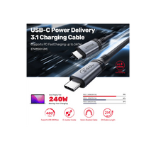 UNITEK C14110GY-2M USB-C 240W PD 3.1 Cable 2M Braided for MacBook Pro 16 iPhone 15 Samsung Galaxy