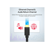 UNITEK Y-C166K-3M 4K HDMI Extension Cable 3M 18Gbps HDR10 HDCP 2.2 4K@60Hz for Wall-Mounted TV