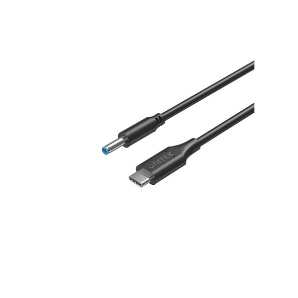 UNITEK C14117BK-1.8M USB-C to DC 4.5x3mm HP Blue Pin Charging Cable 65W PD for HP Laptops 1.8M