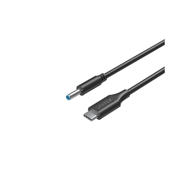 UNITEK C14117BK-1.8M USB-C to DC 4.5x3mm HP Blue Pin Charging Cable 65W PD for HP Laptops 1.8M