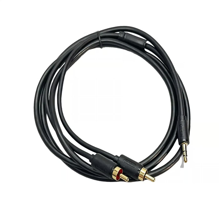 UNITEK C9021BK 3.5mm to 2RCA Audio Cable 1.5M Gold-Plated for Smartphone Laptop to Speaker Amp