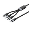 UNITEK C14101BK-1.5M 3-in-1 USB-C Cable Micro Lightning Type-C 1.5M for iPhone Android Samsung