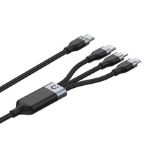 UNITEK C14101BK-1.5M 3-in-1 USB-C Cable Micro Lightning Type-C 1.5M for iPhone Android Samsung