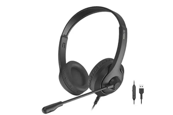 A4tech FH100U Stereo USB Headset - Panda | Wired Headphones with Microphone