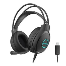 A4tech FH300U Neon Illuminate USB Stereo Headset - Black | Gaming Headset with Microphone