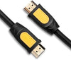 UGREEN 10170 HDMI Cable 10M 4K@30Hz High Speed Round Yellow Black for Projector TV Home Theater