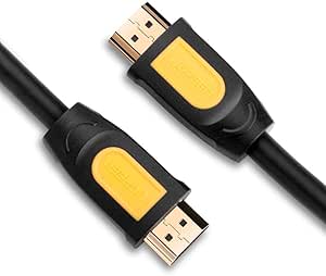 UGREEN 10170 HDMI Cable 10M 4K@30Hz High Speed Round Yellow Black for Projector TV Home Theater
