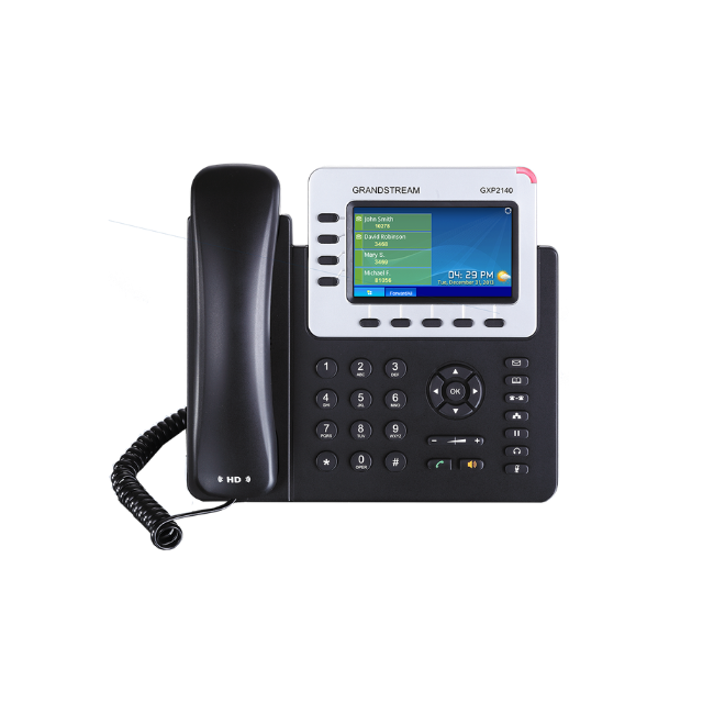 Grandstream GXP2140 Enterprise IP Phone | 4 Lines, 4.3" Color LCD, PoE & Expansion