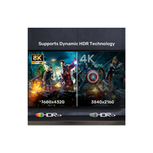 UNITEK 8K HDMI Cable 2m | 8K@60Hz, 4K@120Hz, Braided, Gold Plated
