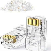 UGREEN 50962 CAT6 Unshielded RJ45 Modular Plugs 50 Pack Gold Plated for Ethernet Cables