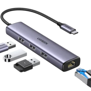 UGREEN 60600 USB-C Hub: 3x USB 3.0 & Gigabit Ethernet Adapter