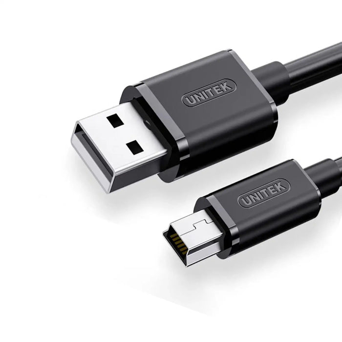 UNITEK Y-C432EBK USB 2.0 to Mini 5-Pin Cable 1.5M 480Mbps for Camera GPS MP3 Mini USB Device