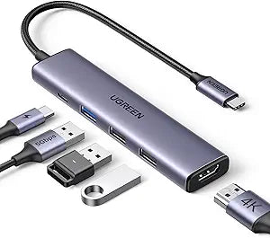 UGREEN 25101 5-in-1 USB-C Hub: 8K HDMI, 100W PD & 5Gbps USB 3.0
