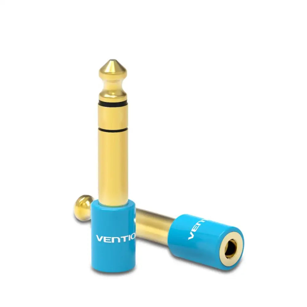 VENTION VAB-S01-L 6.5mm Male to 3.5mm Female Adapter Blue | Audio Converter | Mixer, Amplifier, Headphone | Plug & Play | Durable
