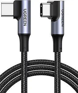 UGREEN 70698 Angled USB-C Cable 2m – 100W PD Fast Charging & Braided