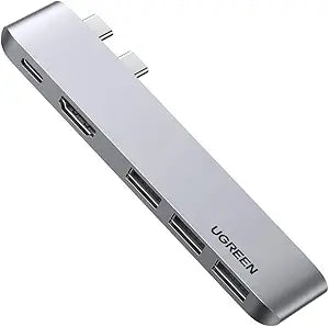 UGREEN 60559 Dual USB-C Hub 3x USB 3.0 HDMI 4K@30Hz 100W PD for MacBook Pro Air