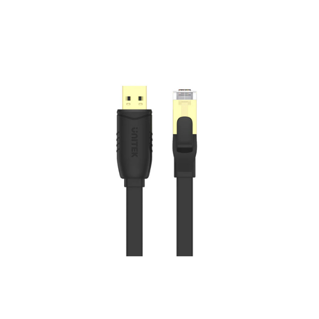 UNITEK Y-SP02001B USB to RJ45 Console Cable 1.8M FTDI Chip Cisco Rollover for Router Switch Configuration