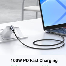 UGREEN 70698 Angled USB-C Cable 2m – 100W PD Fast Charging & Braided