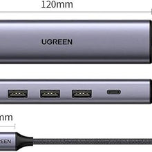 UGREEN 20932 USB-C Hub Gigabit Ethernet 3x USB 3.0 PD Charging for MacBook iPad Pro Dell XPS