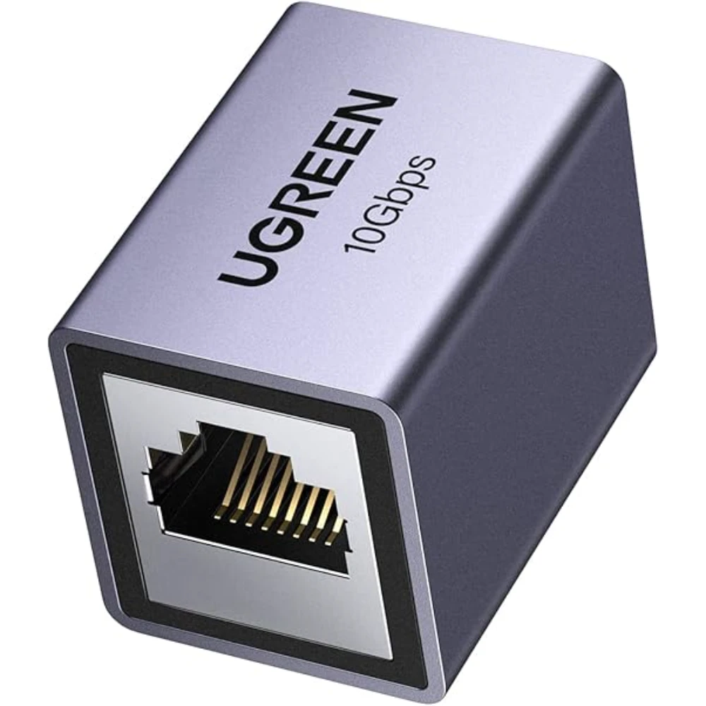 UGREEN 15117 RJ45 Ethernet Coupler Cat7 Female to Female 10Gbps Shielded Gray