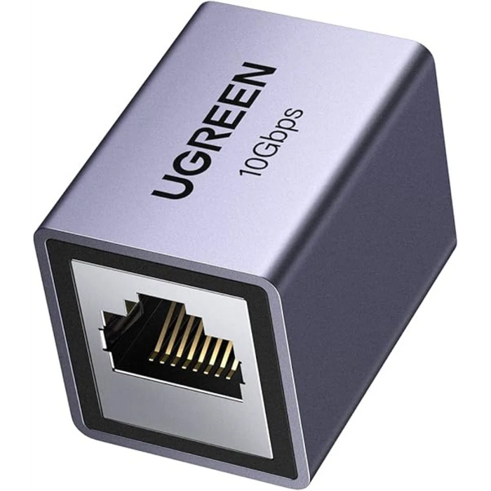 UGREEN 15117 RJ45 Ethernet Coupler Cat7 Female to Female 10Gbps Shielded Gray