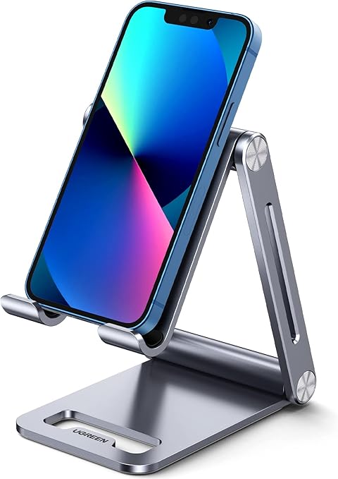 UGREEN 80708 Phone Holder with Roller Adjustable Angle Stand for Desk Home Office