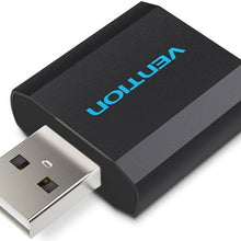 VENTION VAB-S17-B USB External Sound Card | USB 2.0 Audio Adapter | 3.5mm Mic & Headphone | Plug & Play | No Driver Required | Windows, Mac, PS4, Linux, Chromebook