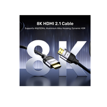UNITEK 8K HDMI Cable 2m | 8K@60Hz, 4K@120Hz, Braided, Gold Plated