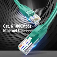 VENTION IBEGH CAT6 UTP PATCH CABLE 2M GREEN | 250MHz | 1Gbps | UTP Design | Snag-Free Connectors | Home, Office & Gaming
