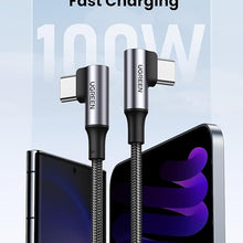 UGREEN 70696 Angled USB-C Cable 1m – 100W PD Fast Charging & Braided